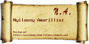 Nyilassy Amarillisz névjegykártya